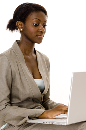 FAQs 3 black girl at computer